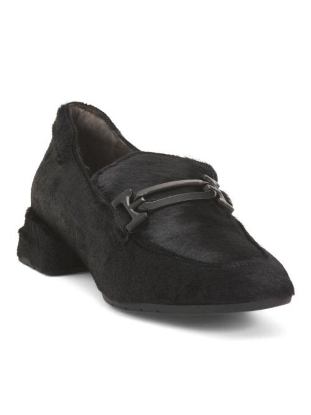 SOFTWAVES Made In Portugal Leather Heel Loafers With Bit Detail